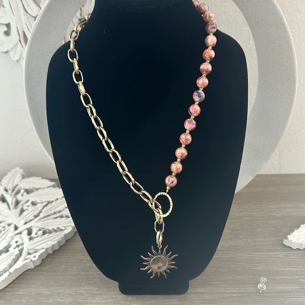 Gold chain and punish necklace